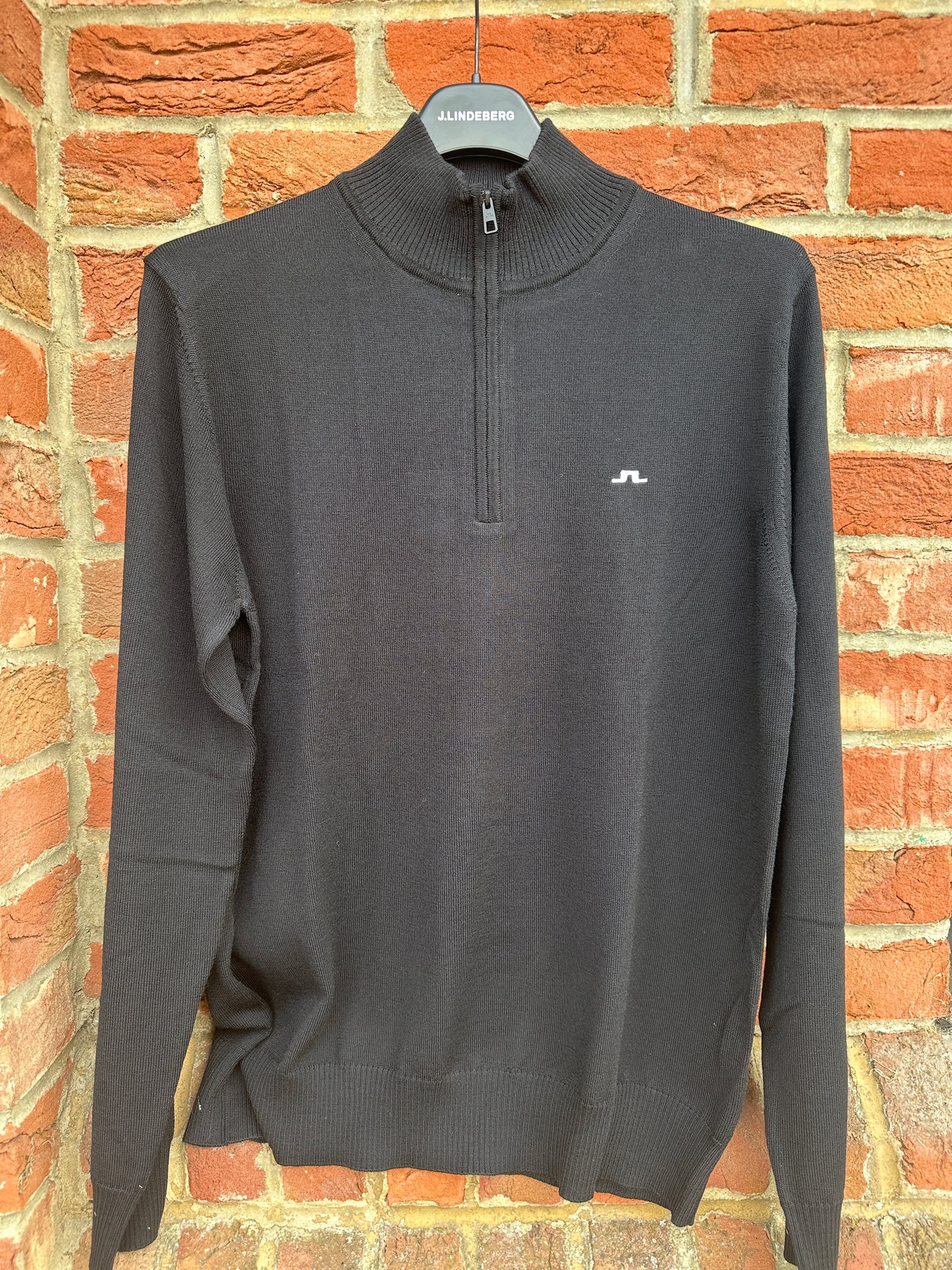 J. Lindeberg Kian 1/4 Zip Sweater (Black)