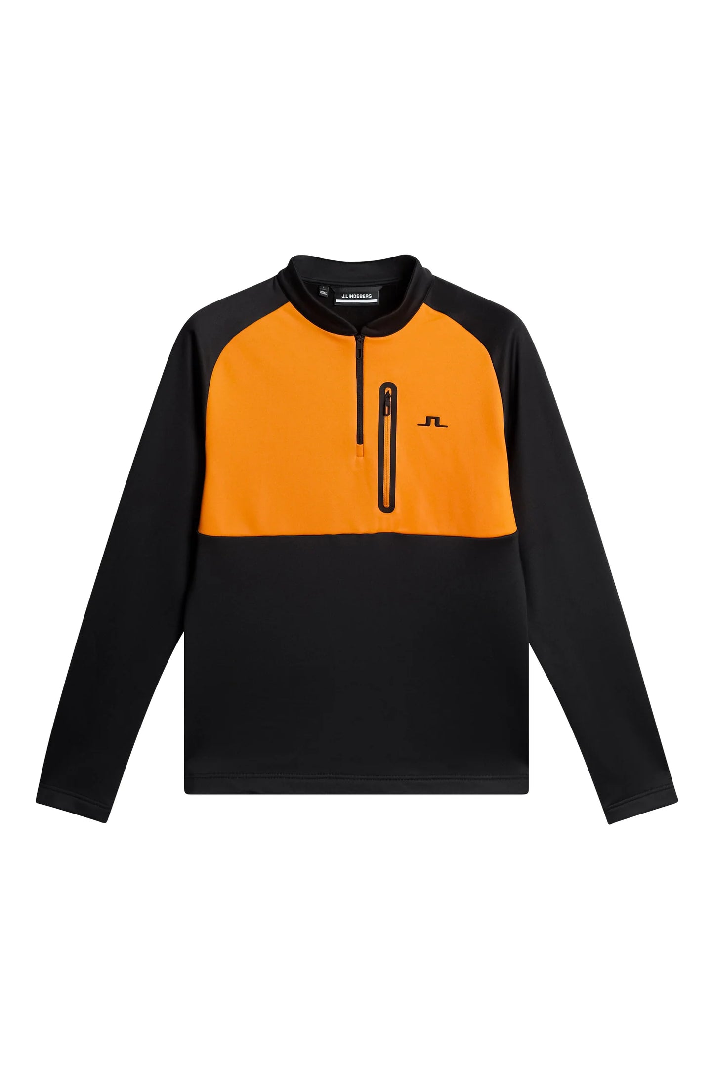 J.Lindeberg Adam 1/4 Midlayer (Black/Orange)